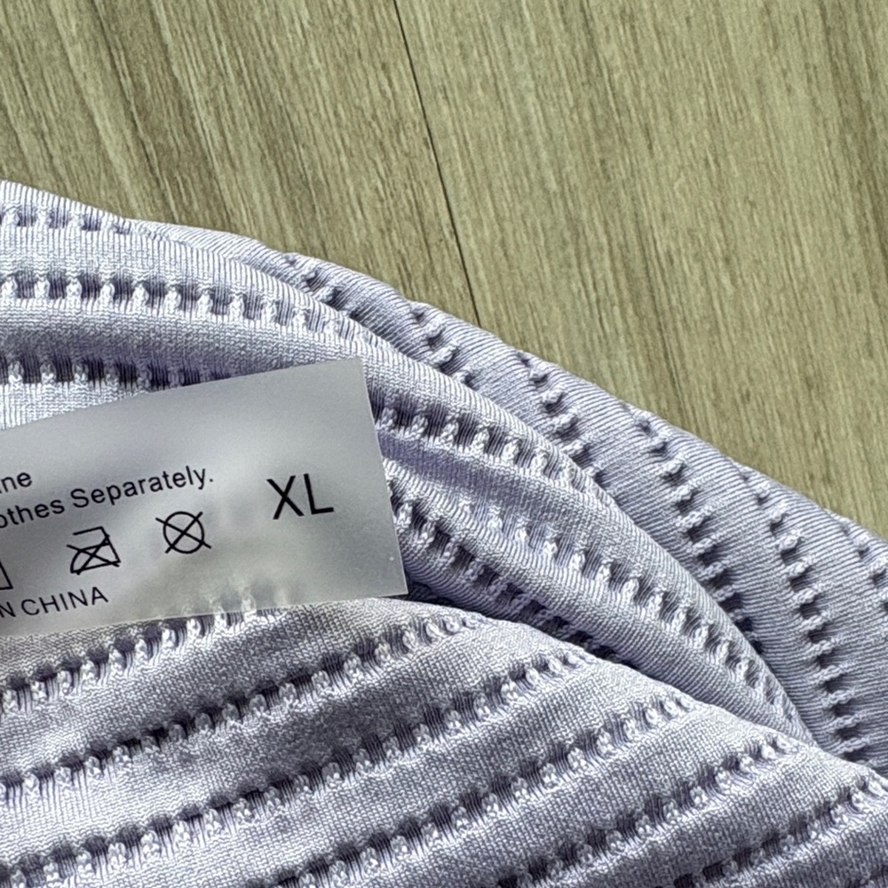 Lilac Ribbed Two-Piece Bikini Set - Picture 2 of 3